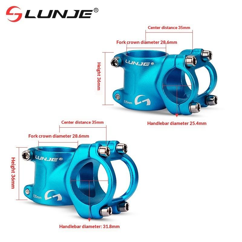 Mountain Bike Short Handle Stand, Downhill Hollow Riser 31.8/25 * 35mm Bicycle Riding Accessories