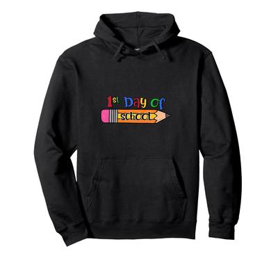 Camiseta Primeiro Dia de Aula Bonita 1º Lápis Letras Arco-Íris Moletom