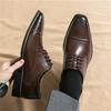 Britain Trend Gentleman New Pointed Lace Up Oxford Shoes for Men Luxury Designer Formal Wedding Prom Dress Homecoming Footwear