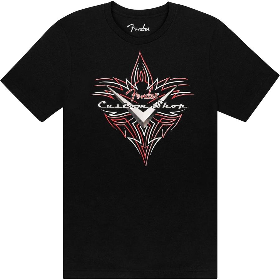 Fender Custom Shop Pinstripe T-Shirt, Black, M S