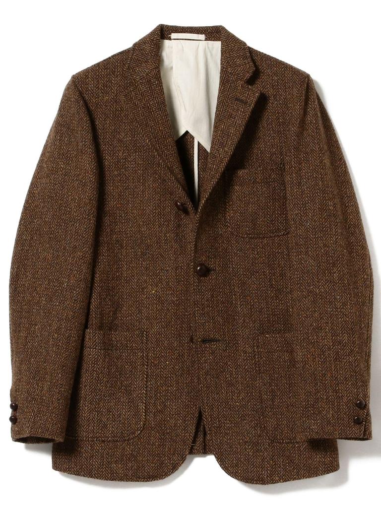 Beams Plus Harris Tweed 3B Size 38160111803 Jacket, Men's, LT.BROWN_HB, L,