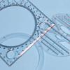3D Scale Rotatable Ruler Protractor Circle Drafting Ruler Geometry Drawing Ruler  School Supplies