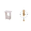 Bedside Table Nightstand Side End Wall Clock Made From Durable PVC Wood Acrylic for