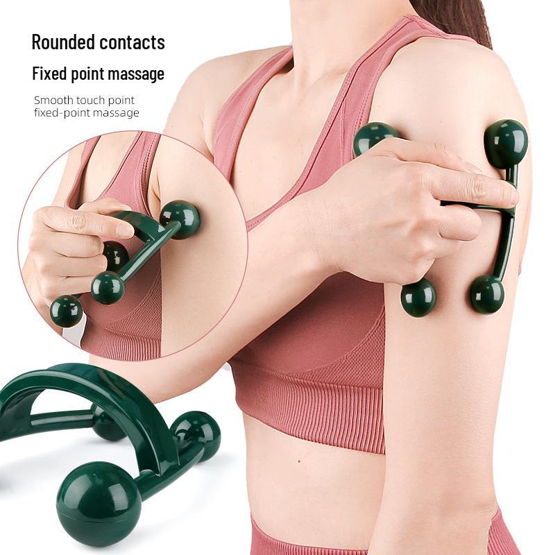 H-Shaped Whole Body Massager: Ideal for Waist, Calves, Back, and Soles with Point Pressing Hard Ball