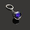 Kulatý svítící krystal zvěrokruhu Keychain - Panna & Lev