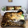 Leopard Duvet Cover Set Twin King Size African Safari Animal Bedding Set Jungle Wildlife Comforter Cover Cheetah Quilt Cover