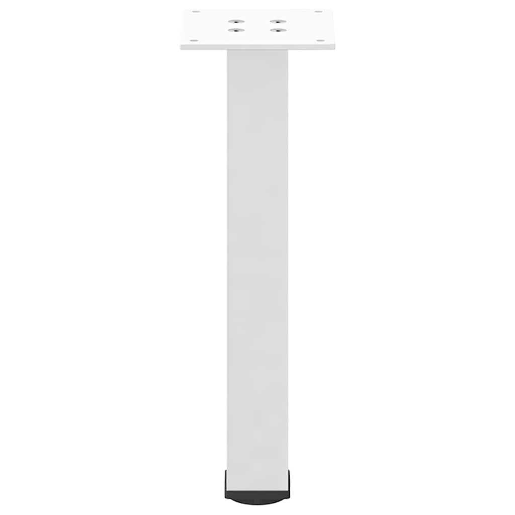 Vidaxl Nogi Do Stolika Kawowego, 4 Szt., Biale, 42-44 Cm, Stal