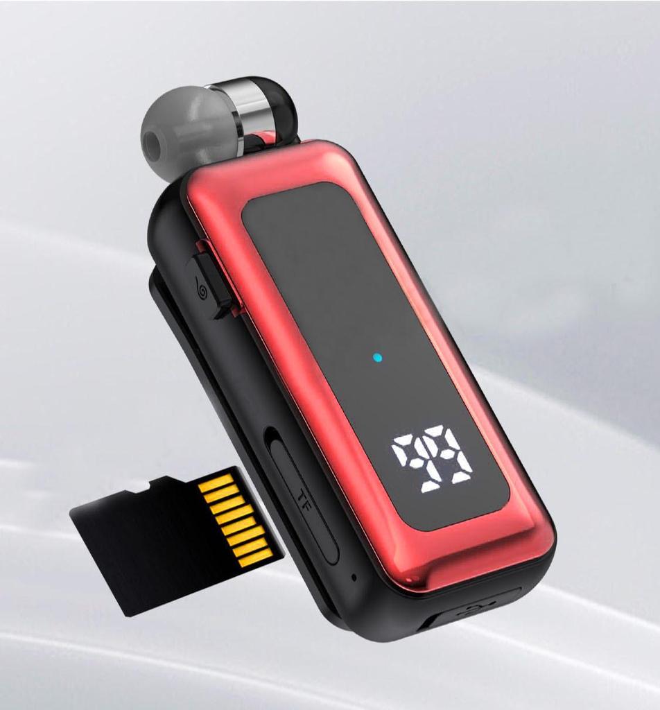 Business-Kopfhörer mit Clip-TF-Karte, Wiedergabe von Bluetooth 5.4, Geräuschunterdrückung, HD-Anrufe, Digitalanzeige-Kopfhörer mit Mikrofon-Headset