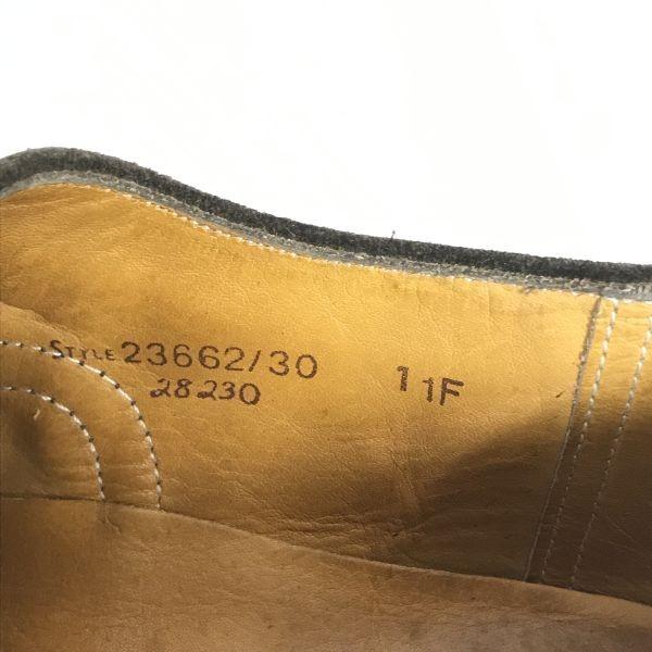 PRAESES New York 80s-90s British Suede Leather Goodyear Welt Full Brogue Wingtip Shoes Size 11F 29.0-29.5cm Brown(USED)