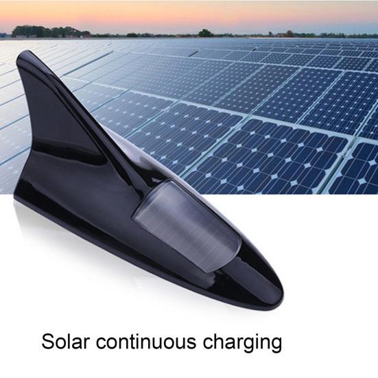 Güneş Enerjili Köpekbalığı Yüzgeçleri Anten Işığı Uzaktan Kumandalı Süper Parlak Yapışkanlı Evrensel SUV Van Otomatik 13 LED Uyarı Tavan Lambası