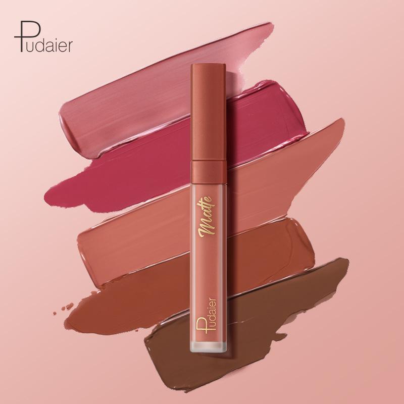 Pudaier Matt Samt Lipgloss Set: 12 Antihaftfarben