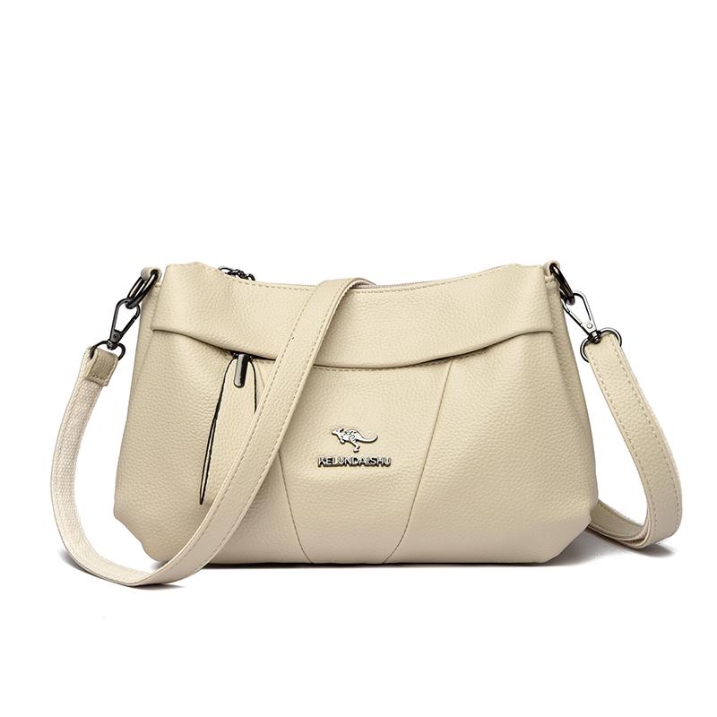 

High Quality Pu Leather Shoulder Crossbody Bags for Women Mother 2025 Luxury Handbags Women Messenger Hand Bag Two Layers Tote