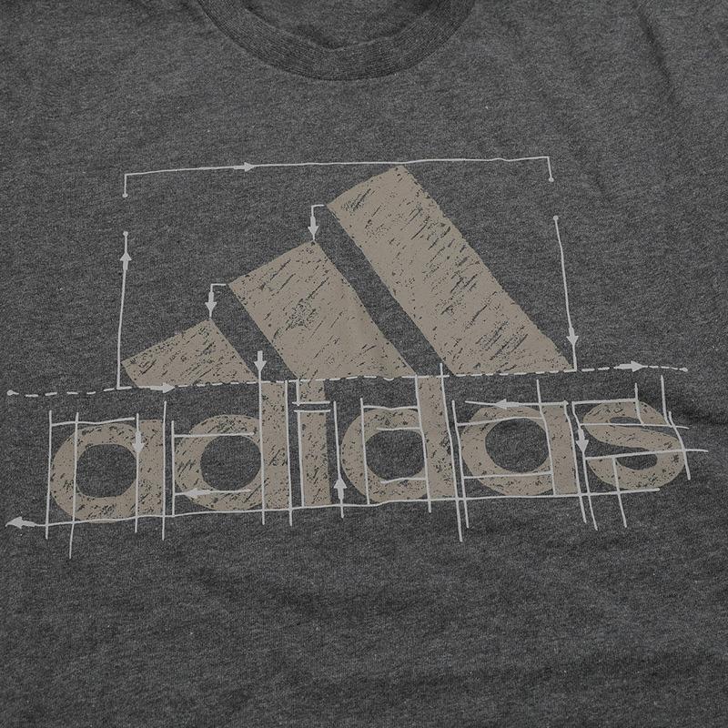 Adidas Big Logo Casual Sports Short Sleeve T-Shirt Men Tops Grey DI0291