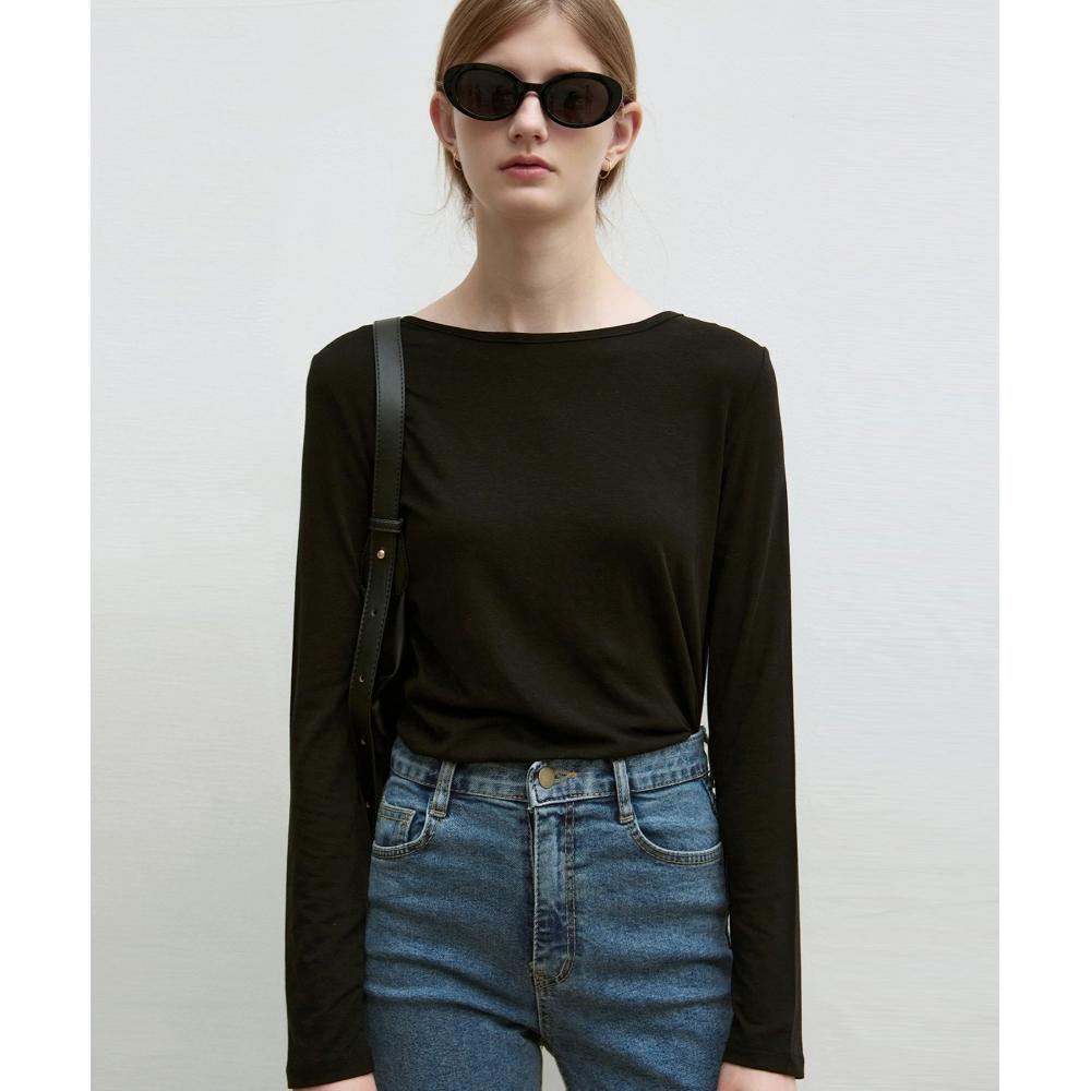 

NICKNICOLE Essential Топ с вырезом лодочкойЧерный