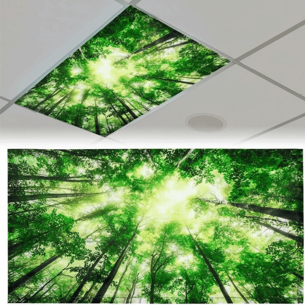 Decoration Light Covers 120*60cm Lampshade Anti-glare 15 Styles Magnetic Light Filters Sky Cloud Fabric Lampshade Offices