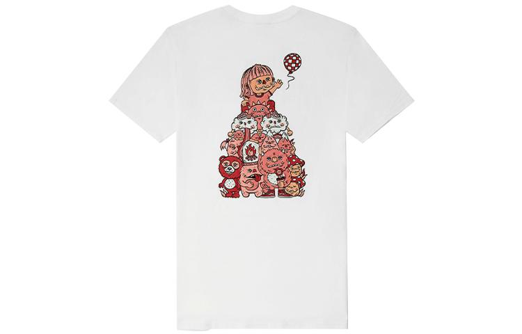Vans x MOONCASKET Drop Shoulder Sleeve T Shirt Women s White VN0A5H4TWHT L