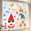 Summer Watermelon Fairy Static Electricity Glass Sticker for Living Room, Bedroom and Study Window Decoration