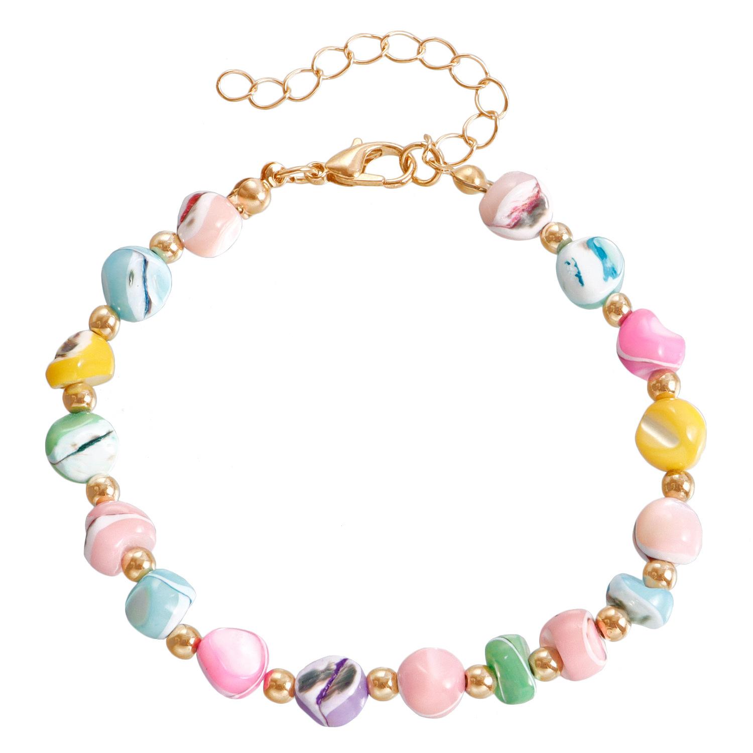 Дофаминовое цветное бисерное ожерелье из неправильной ракушки Женское темпераментное ожерелье Сладкое крутое ожерелье для девочки-специи на ключицу