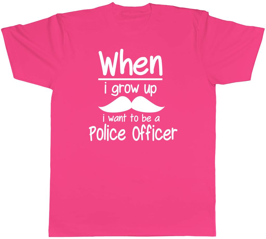 When i Grow up I want to be a PoliceOfficer Unisexs Unisex TShirt Tee