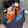 Brand 100% Pure Silk Scarf Women Neck Hair Foulard Square Headband Scarves Bandana Fashion Hijab Print Scarves Pashmina luxury