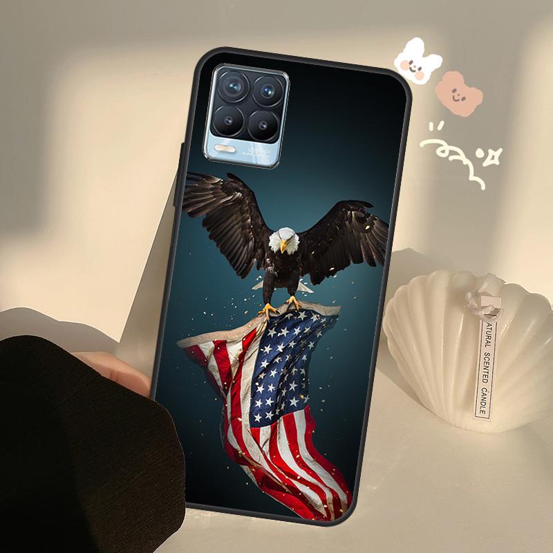 American USA Flag Eagle Case For Realme C71 C63 C61 C55 C51 C53 C25 C65 C67 C75 11 12 13 14 15 Pro Plus GT6 GT7 Pro