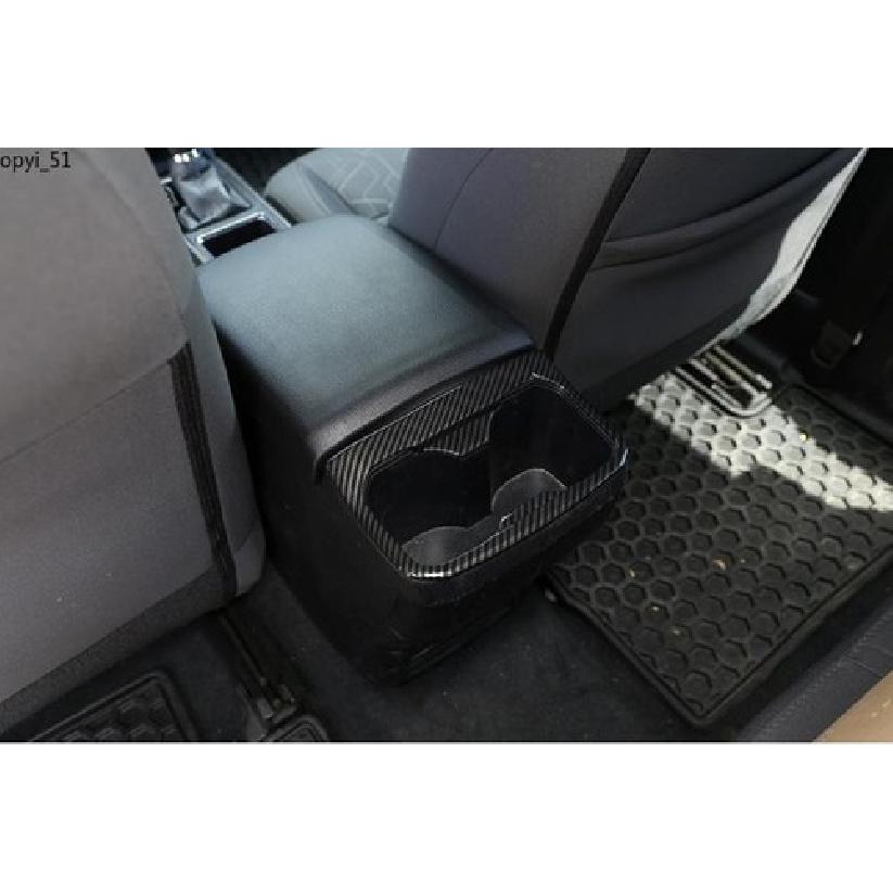FOR Toyota Tacoma 2016- Carbon fiber Look Rear Water Cup Holder Trim 1pcs