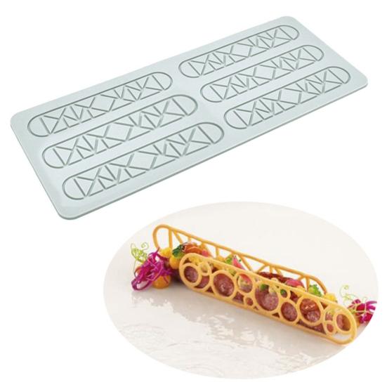 Fondant Pad Non-sticky Easy To Demould DIY Food Grade Silicone Feather/Leaf/Geometric Chocolate Mould for Cake Shop