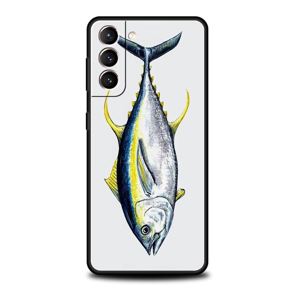 Bluefin Tuna Phone Case For Samsung Galaxy S24 S23 S22 S20 Ultra S21 FE 5G S10 S9 Plus S10E S8 Soft Silicone Cover