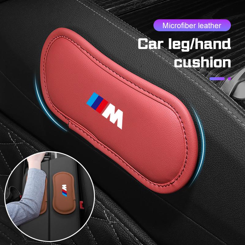 Car Elbow Rest Pad For BMW M M3 M4 M5 E46 E90 E92 F15 F20 F07 F40 F30 G30 G01 G02 Center Console Leg Mat PU Leather Knee Cushion NHFV5
