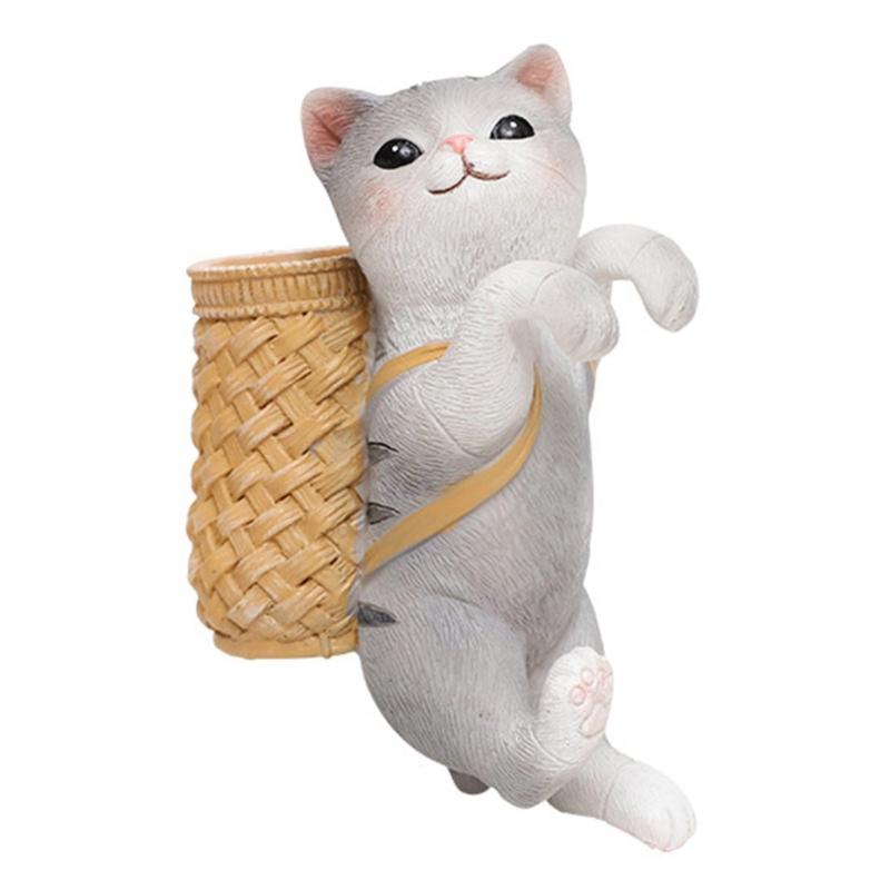 Мультяшные кошки с корзиной из смолы — фото 10