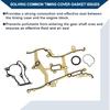 Engine Timing Cover Gasket Set TCS46156 for Chevrolet Cruze 2011-2015 Chain Case Cover Gasket Long-lasting Sealing Rubber,Metal 1 Set Yellow,Black