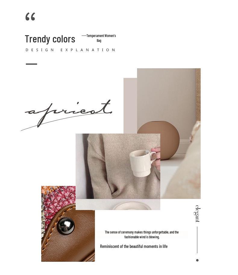 Stylish Retro Patchwork Shoulder Bag: Soft Leather, Large Capacity, Multi-Pocket Design for Versatile Use