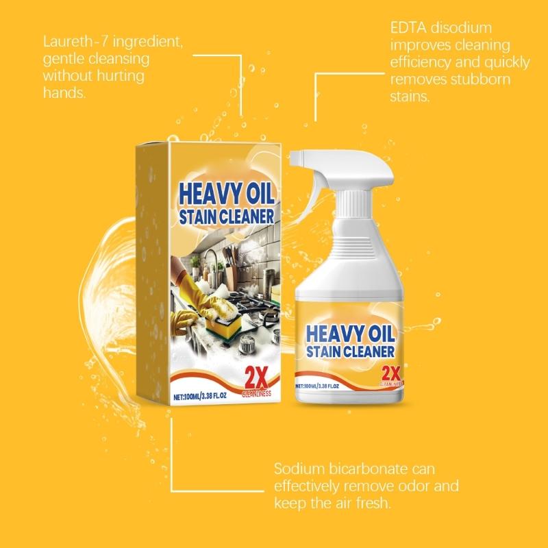Kitchen Countertops Cleaner Degreaser Agent for Stubborn Grease Kitchen Convenient Oil Stain Cleaner