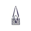 MLB Vintage Floral Los Angeles Dodgers Letter Print Large Logo Adjustable Shoulder Strap Tote Bag Women tote bag Blue 3AORS013N-07NYL