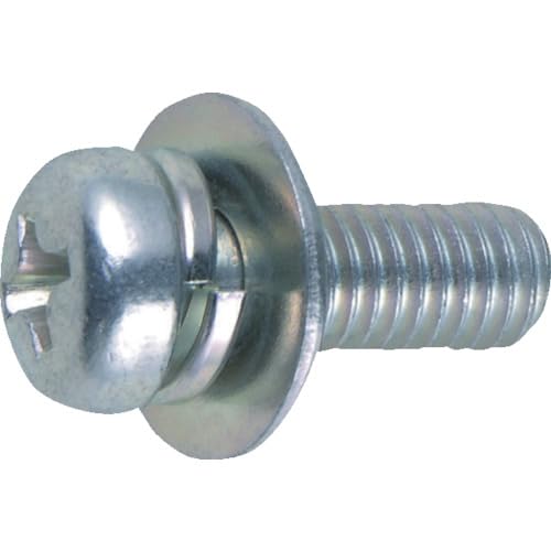 TRUSCO Pan Head Screws, Trivalent White P-3, Size M5 x 25, 30 Pieces, B750-0525 x 10 (Case Sold)