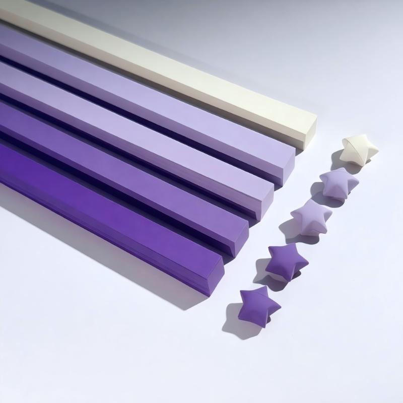 210/540Pcs Lucky Wish Star Decoration Origami Lucky Star Ribbons Colors Strips Paper Folding Kit Wishing Star For Kids