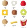 Kinder Simulationsnahrung Spielzeug Rollenspiel Hamburger Pommes Frites Küchenspielzeugset Miniatur Snack Burger Lernspielzeug Baby