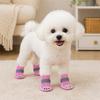 4Pcs Mesh Pet Sandals Soft-sole Cooling Dog Boots Cute Dog Foot Cover  Summer