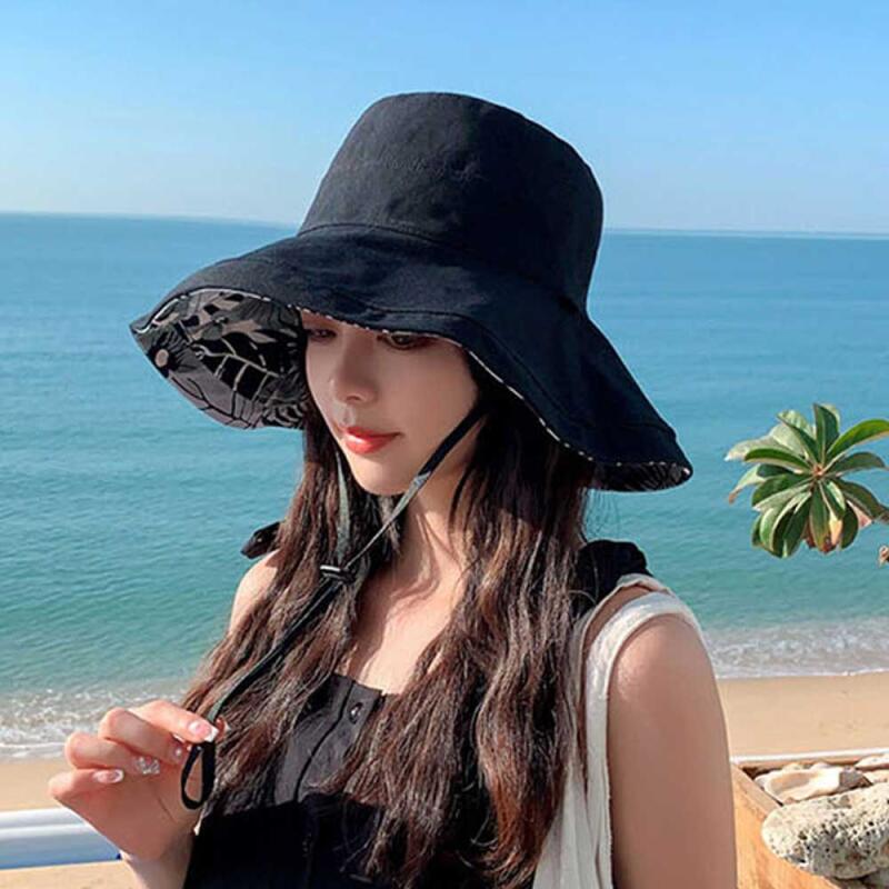 Летняя двусторонняя панама 2 цвета CH408 beige