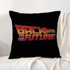 B-Back To The Future Cushion Cover Summer Coolness Linen Fabric Double-Sided Printing Pillow Case Sofa Home Decor Gift