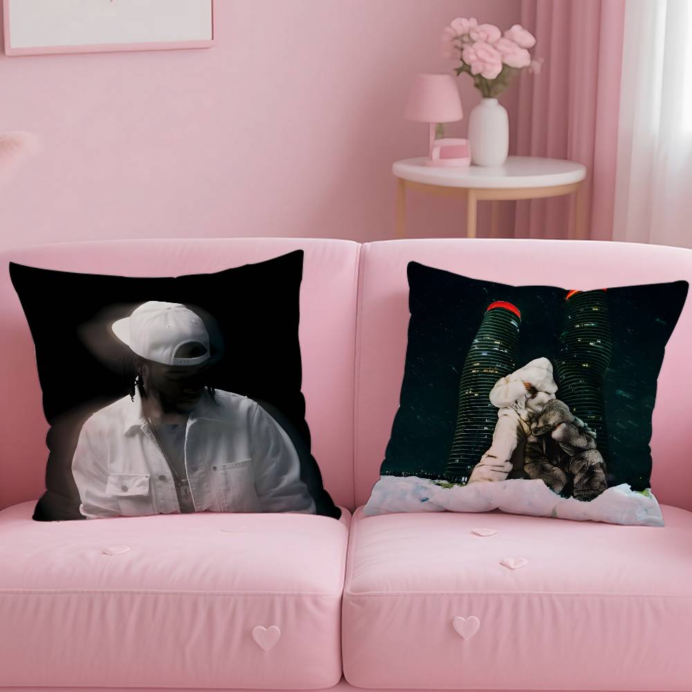 P-Partynextdoor Rapper Album Cover Pillow Case Comfort Sofa Bed Silky elegant Invisible zipper Custom Decorative cushion cover