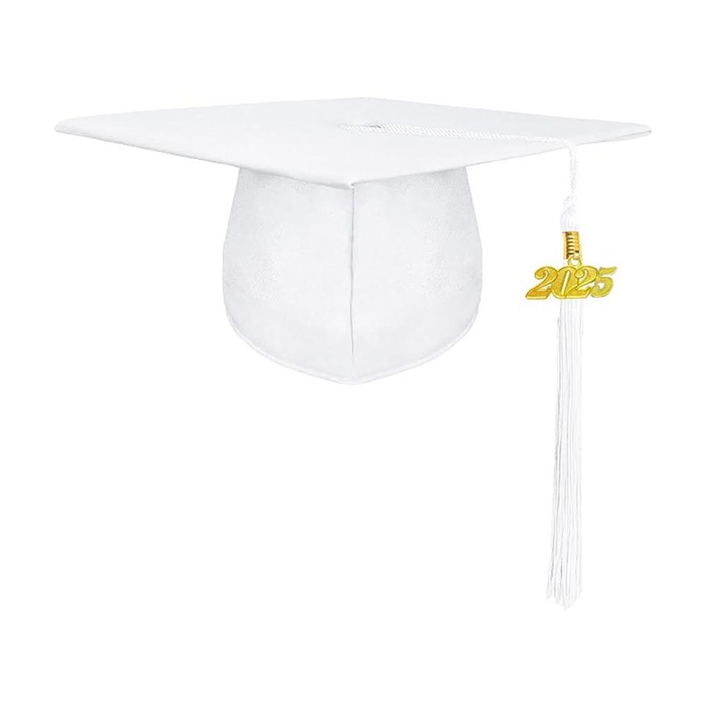 Bachelor 2025 Graduation Cap Doctor Trencher Cap Academic Hat with Tassels  Student Supplies