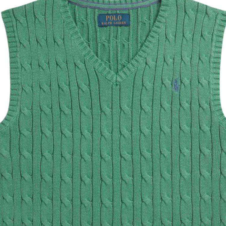 Polo Ralph Lauren Cable Knit Cotton Sweater Vest Kids sweater vests Green CWPOSWEY6820613-300