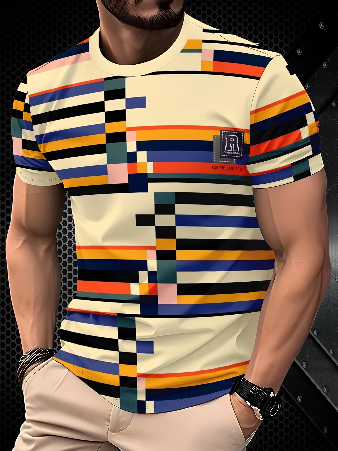 

Men s Fashion 3D Printed Men s T-Shirt Round Neck Short Sleeve Trendy Street Wear XL