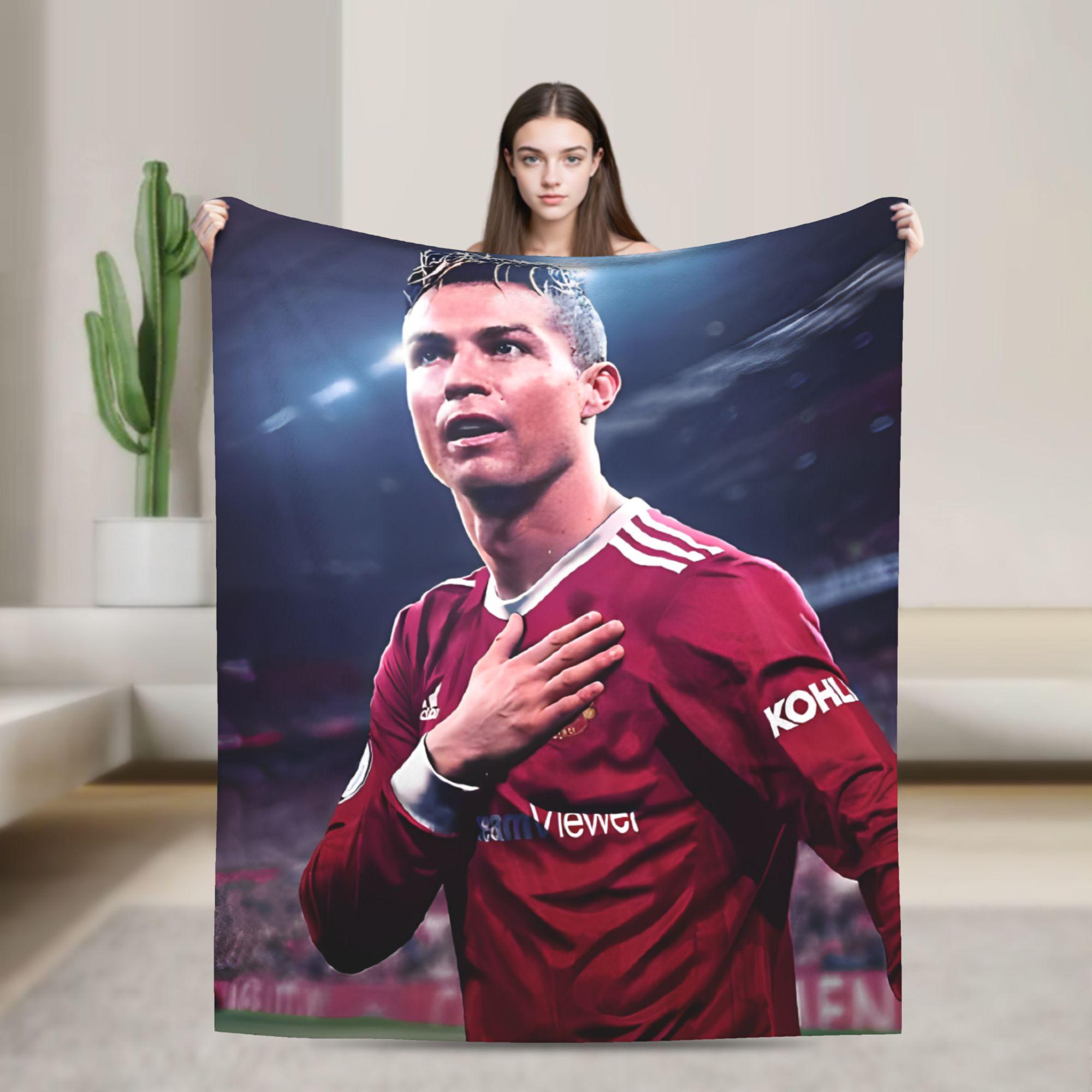 

C Ronaldos Football Soccer Blanket Flannel Awesome Soft Throw Blanket for Coverlet Autumn/Winter 75x90cm