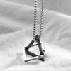 RUI RUI YU Geometry Interlocking Square Triangle Male Pendant for Men Zinc Alloy Modern Trendy Geometric Stacking Streetwear Necklace