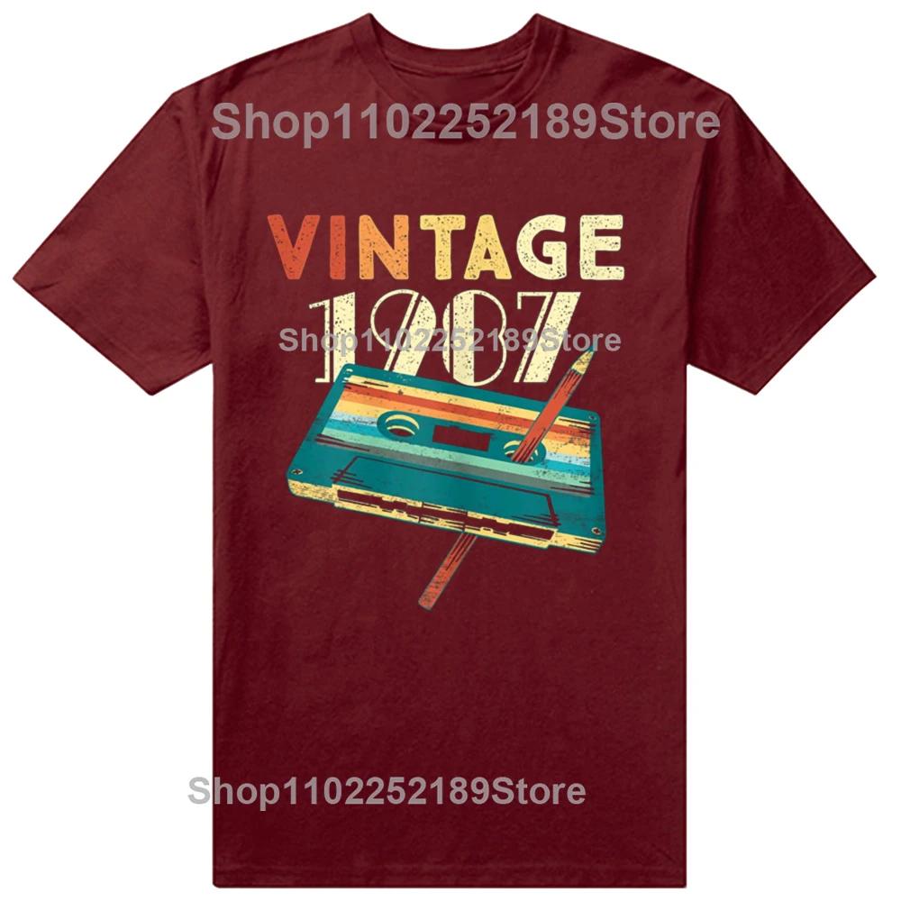 Funny Vintage 1987 Music Cassette 38th Birthday Gifts 38 Years Old Graphic Tshirts Tshirt 100 Cotton Loose Oversized T Shirt
