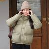 2025 Fall/Winter New Cotton Jacket Women's Short Personality Versatile European and American Stand Collar Thickened Bread Jacket Cotton Clothes Women