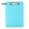 Portable File Folder Plastic Storage Clipboard, Letter Size Slimcase with Pen Holder, 200 Ergonomic Handle Clip Board Sheet Capacity, Durable Document
