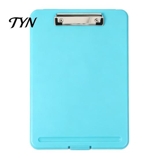Portable File Folder Plastic Storage Clipboard, Letter Size Slimcase with Pen Holder, 200 Ergonomic Handle Clip Board Sheet Capacity, Durable Document